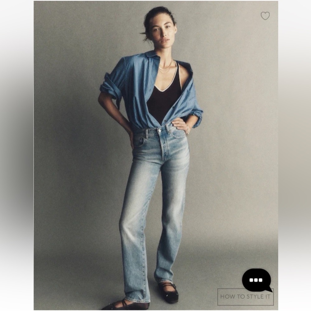 Madewell • NWT • The Tall Longline Straight Jean in Atlin Wash NW488